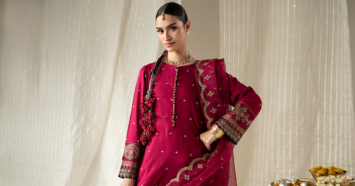 3 Piece Embroidered Linen Suit