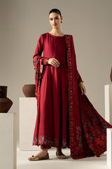 3 Piece Embroidered Linen Suit