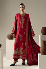 3 Piece Embroidered Linen Suit