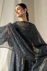3 Piece Embroidered Raw Silk Suit