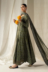 3 Piece Embroidered Raw Silk Suit
