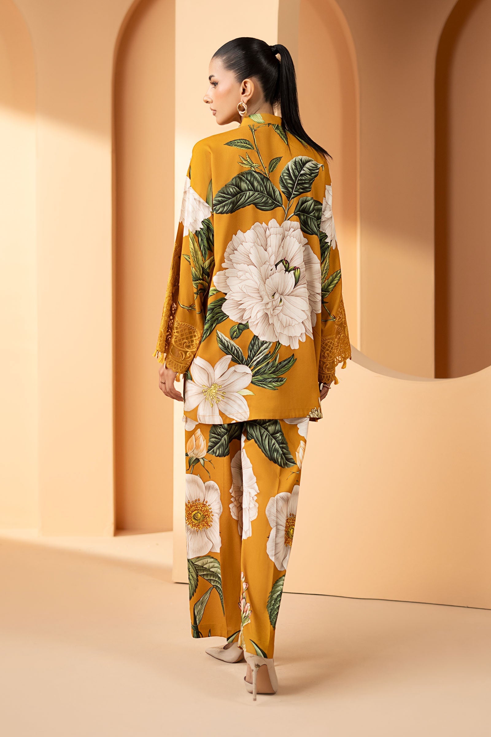 2 Piece Embroidered Arabic Lawn Suit