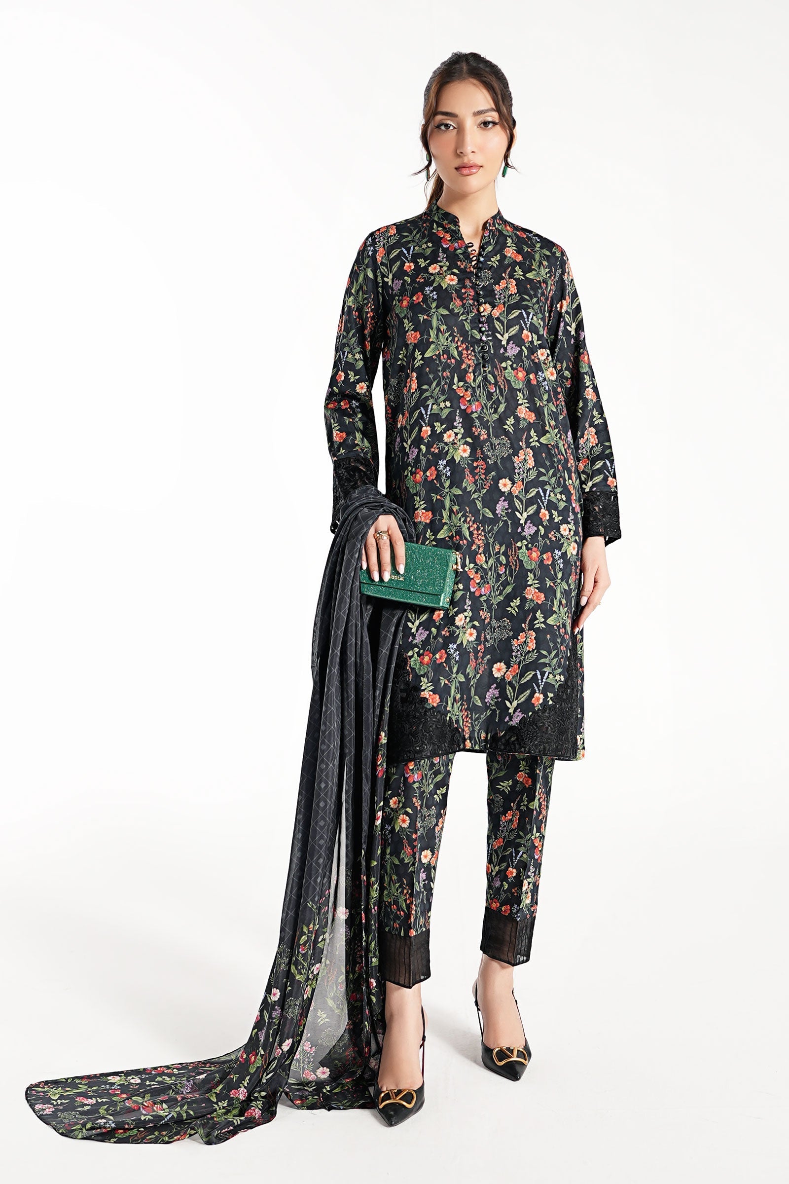 3 Piece Embroidered Suit