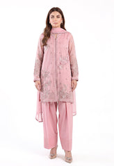 3 Piece Embroidered Cotton Net Suit