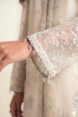 3 Piece Embroidered Cotton Net Suit