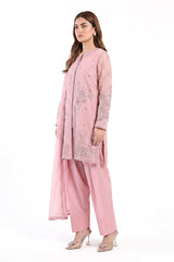 3 Piece Embroidered Cotton Net Suit