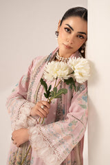 3 Piece Embroidered Paper Silk Suit