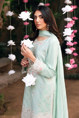3 Piece Embroidered Dobby Lawn Suit