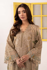 3 Piece Embroidered Dobby Lawn Suit