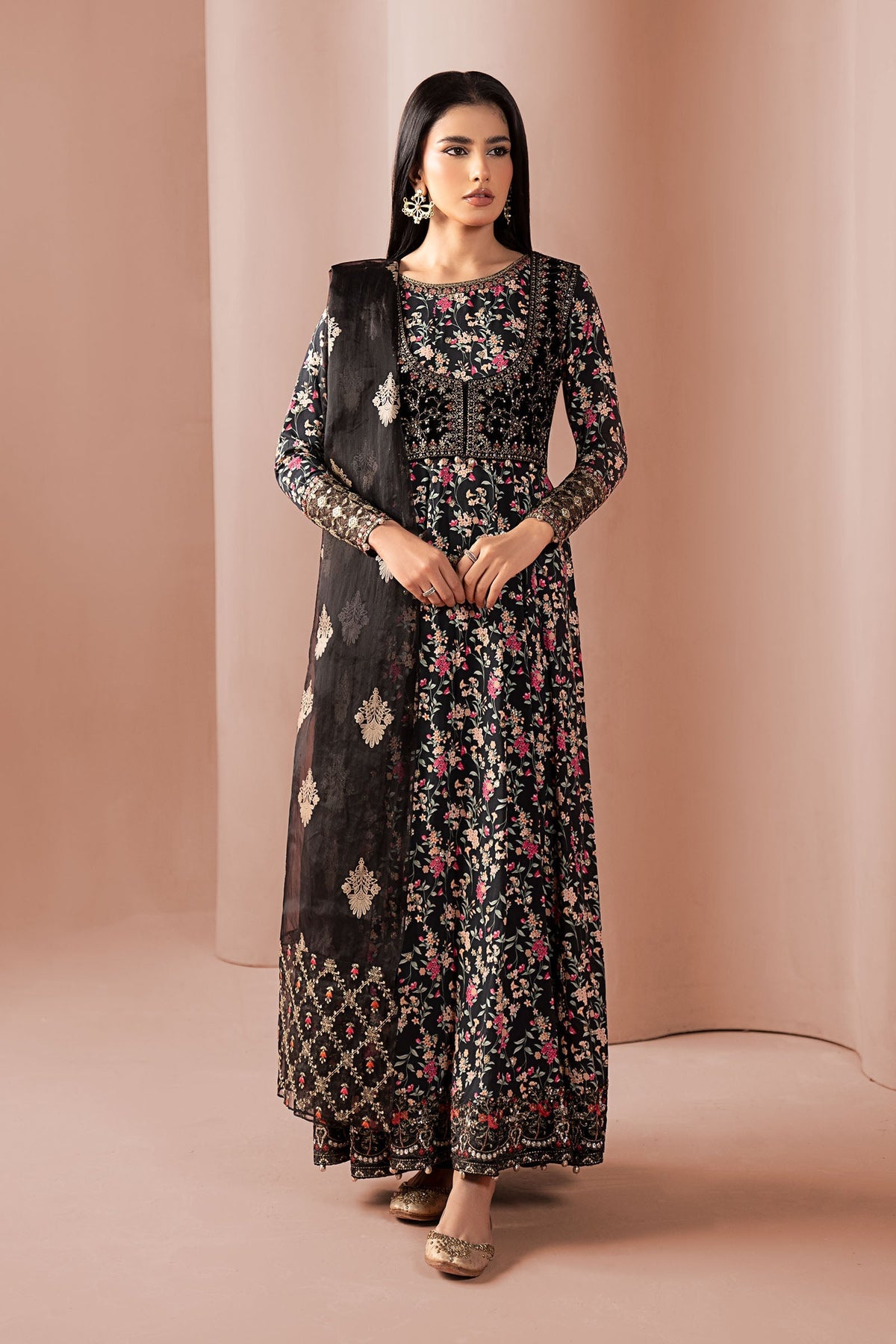 3 Piece Embroidered Linen Suit