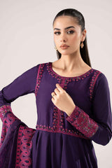 3 Piece Embroidered Linen Suit