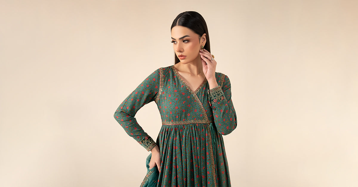3 Piece Embroidered Linen Suit