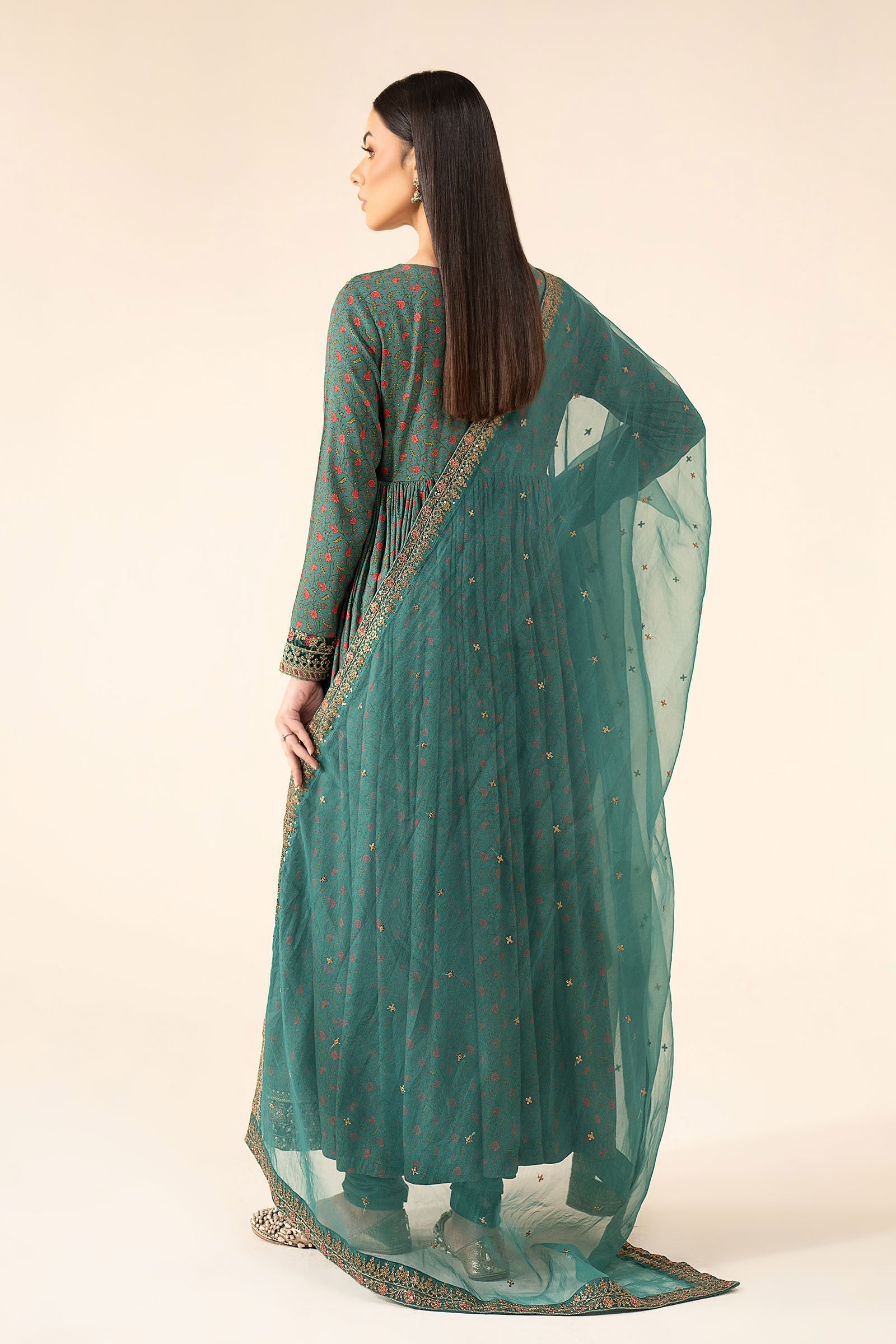 3 Piece Embroidered Linen Suit