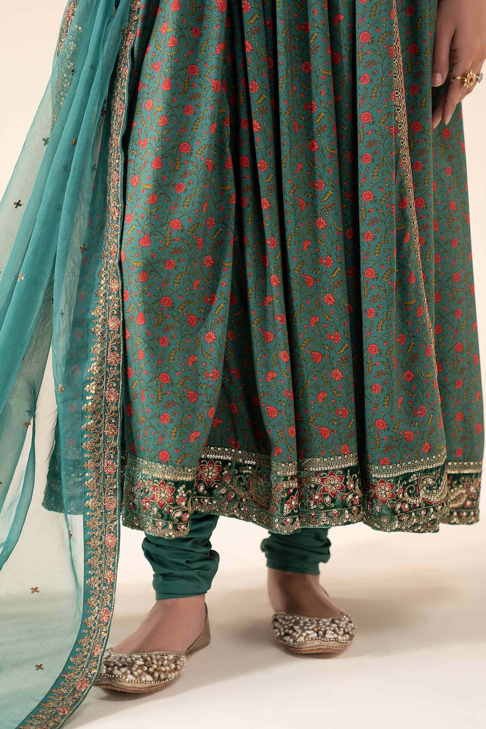 3 Piece Embroidered Linen Suit