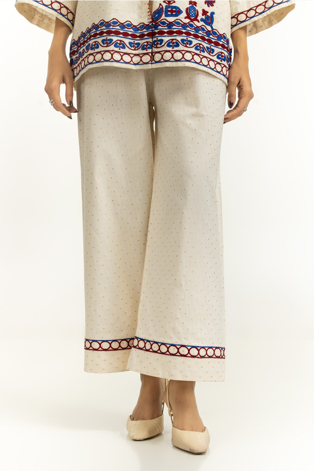 Denier Jacquard Embroidered Co-Ord Set