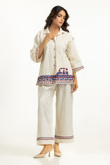 Denier Jacquard Embroidered Co-Ord Set