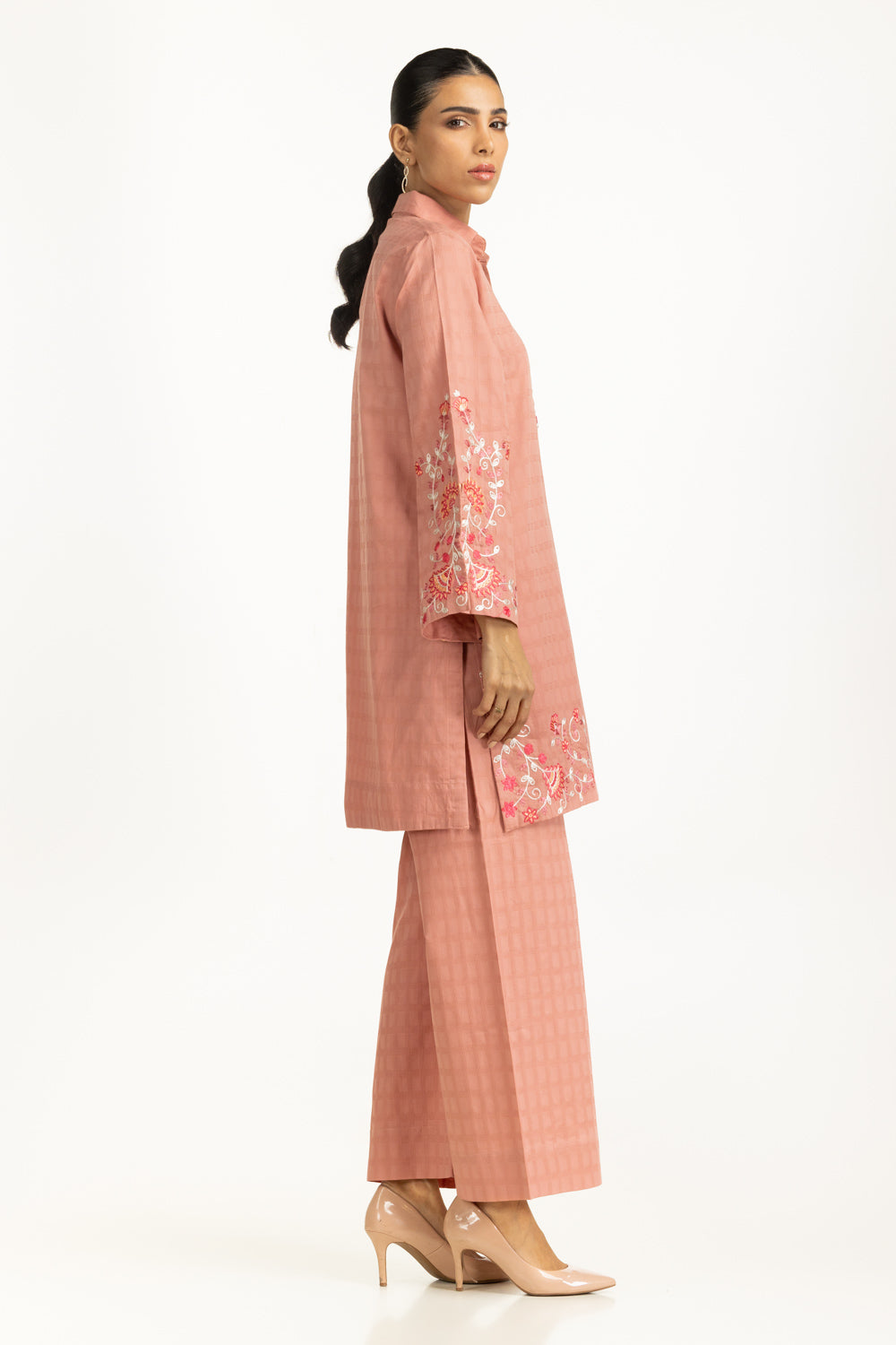 Dobby Embroidered Co-Ord Set