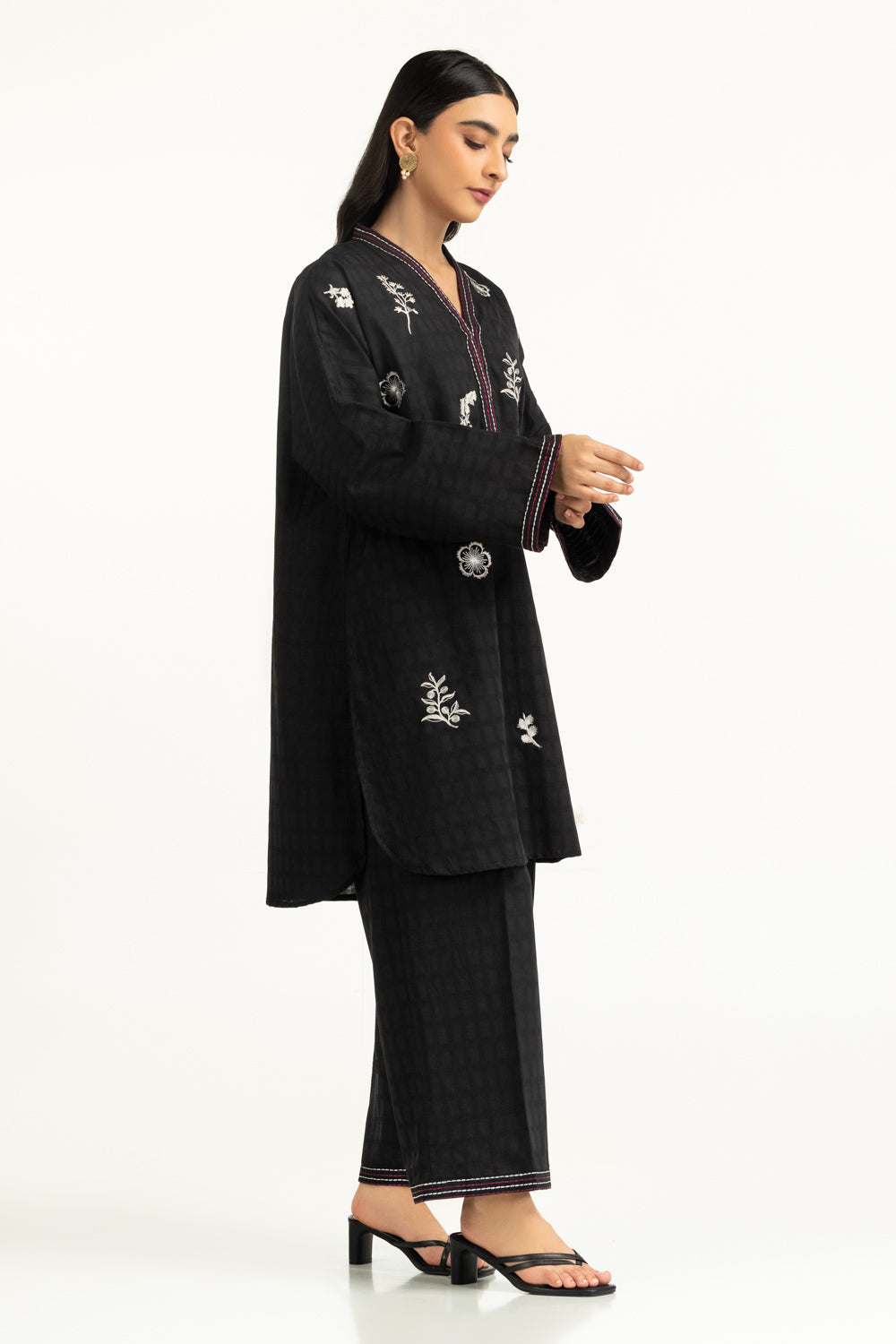 Dobby Embroidered Co-Ord Set