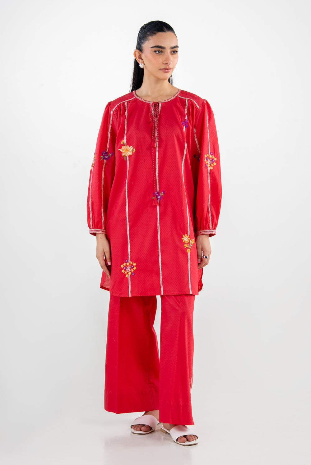 Dobby Embroidered Co-Ord Set