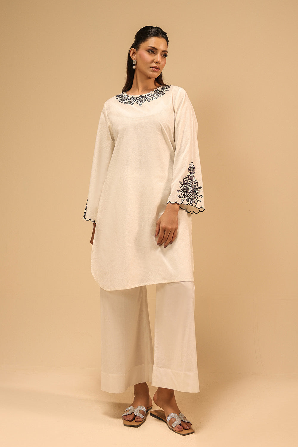 Dobby Embroidered Co-Ord Set