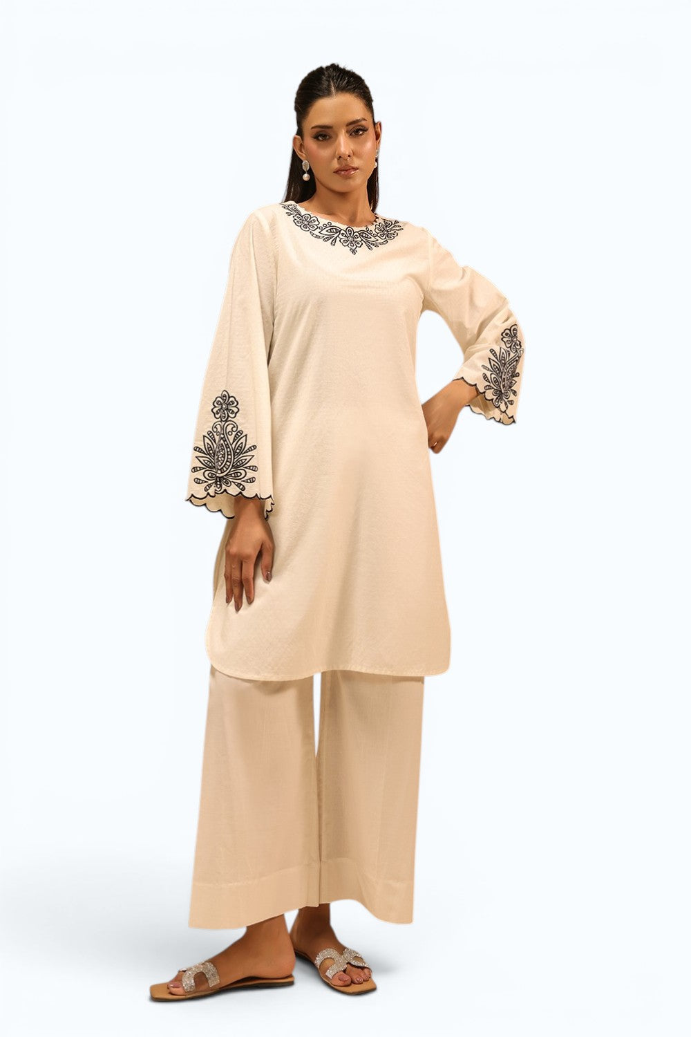 Dobby Embroidered Co-Ord Set