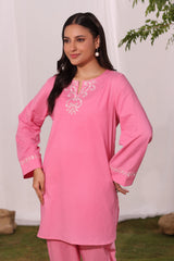 Dobby Embroidered Co-Ord Set