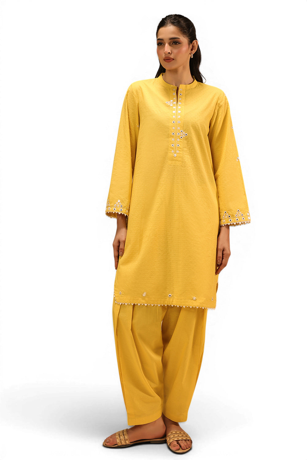 Dobby Embroidered Co-Ord Set