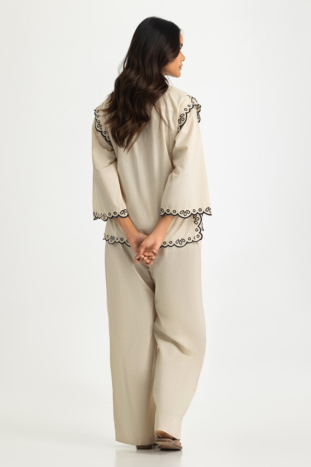 Dobby Embroidered Co-Ord Set
