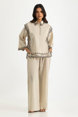 Dobby Embroidered Co-Ord Set