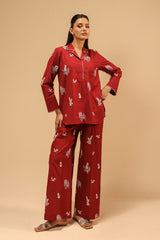 Dobby Embroidered Co-Ord Set