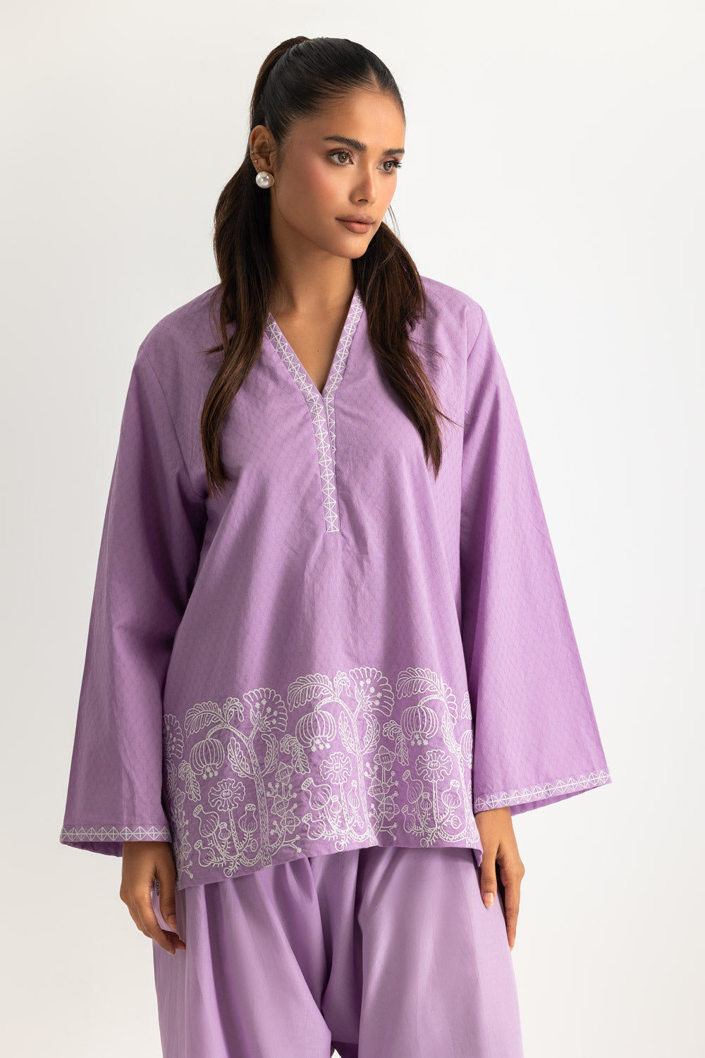 Dobby Embroidered Co-Ord Set