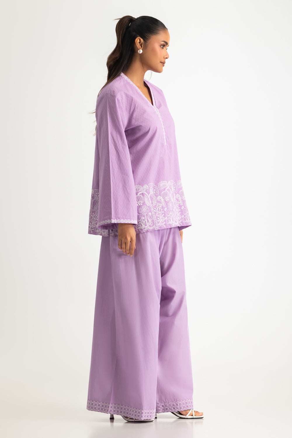 Dobby Embroidered Co-Ord Set