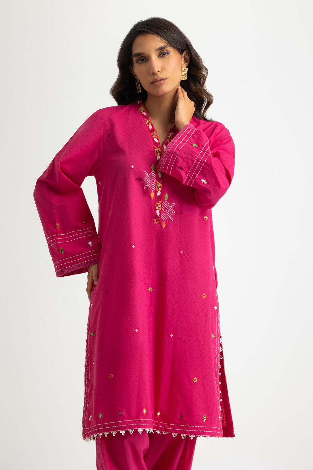 Dobby Embroidered Co-Ord Set
