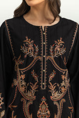 Dobby Embroidered Shirt And Dyed Trouser