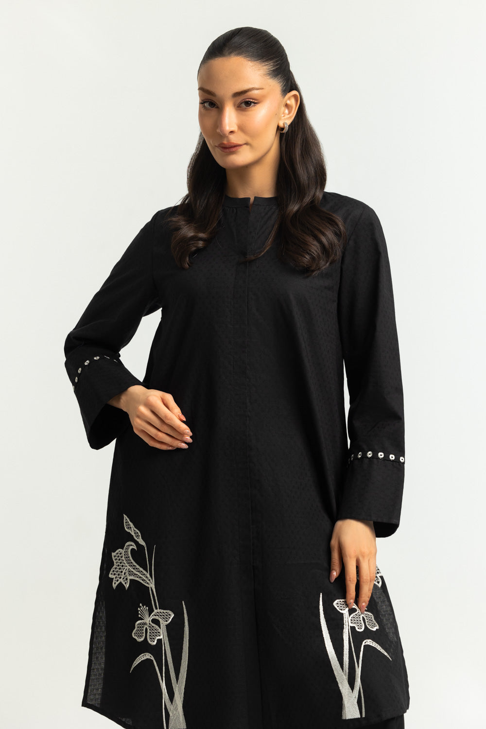 Dobby Embroidered Shirt And Trouser