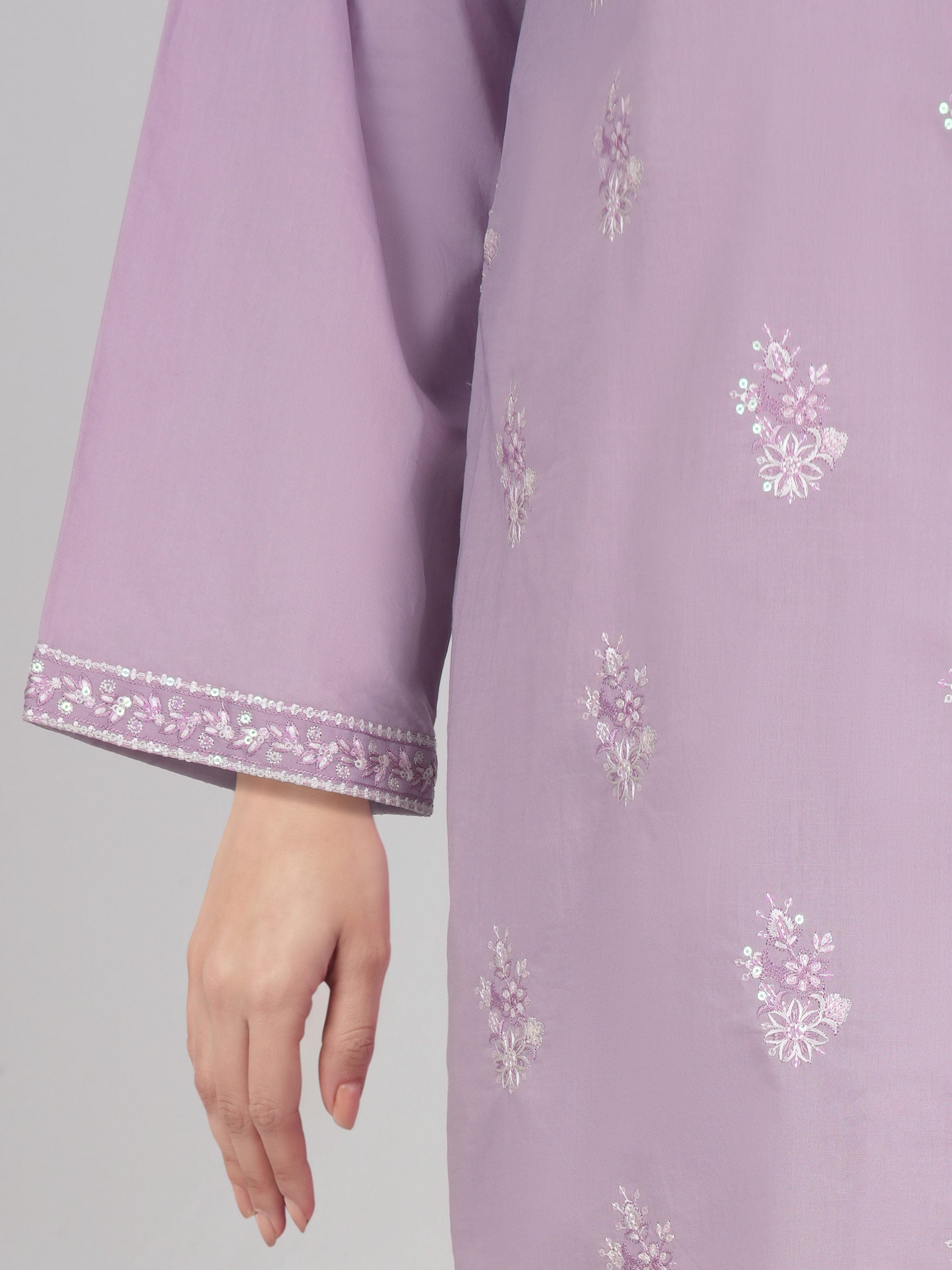 2 Piece  Lawn Slub Suit- Embroidered (Pret)