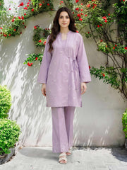 2 Piece  Lawn Slub Suit- Embroidered (Pret)