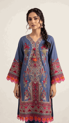 Stitched Embroidered Viscose Silk Shirt