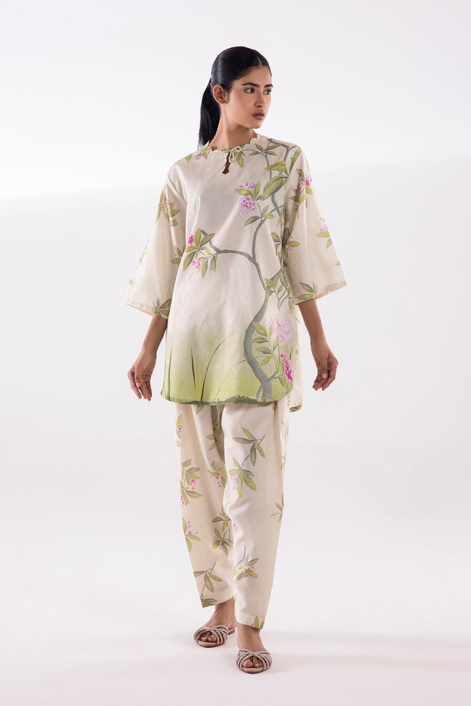 Stitched Printed Jacquard Shirt