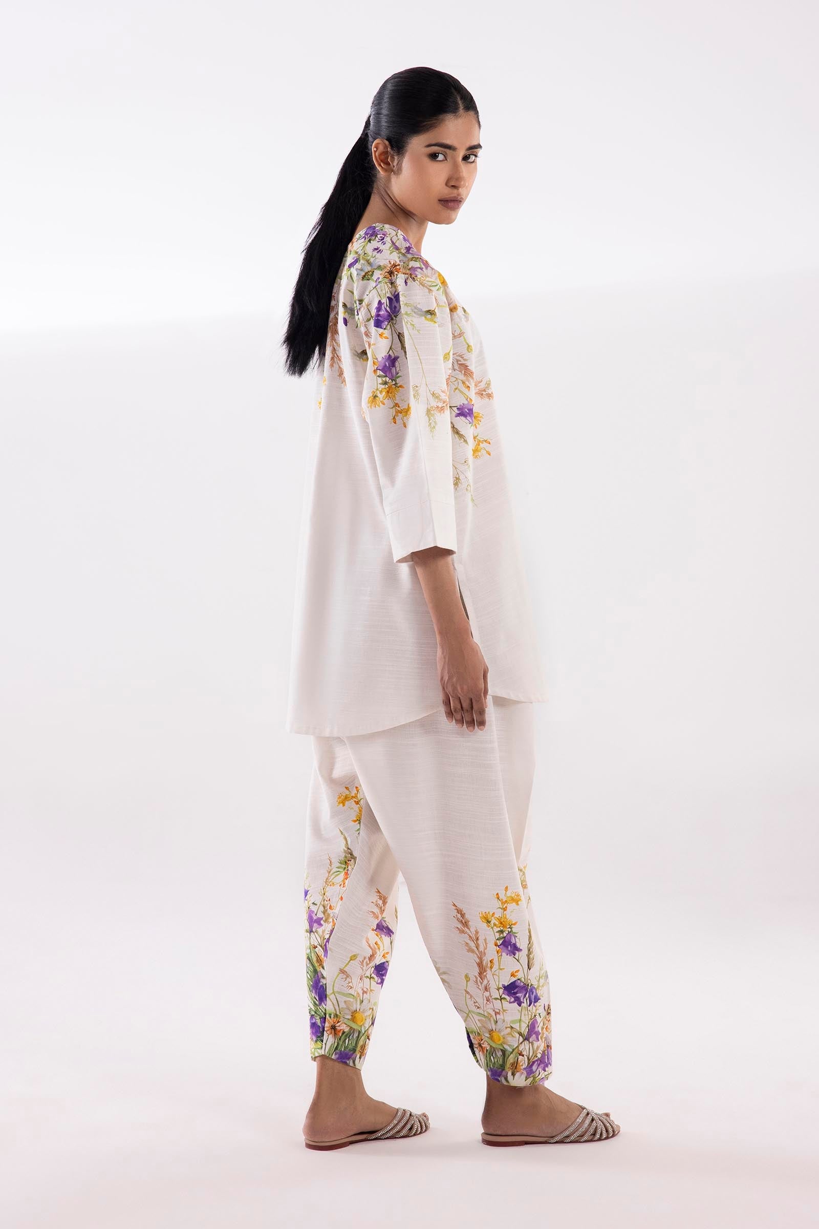 Stitched Printed Herringbone Shirt + Shalwar