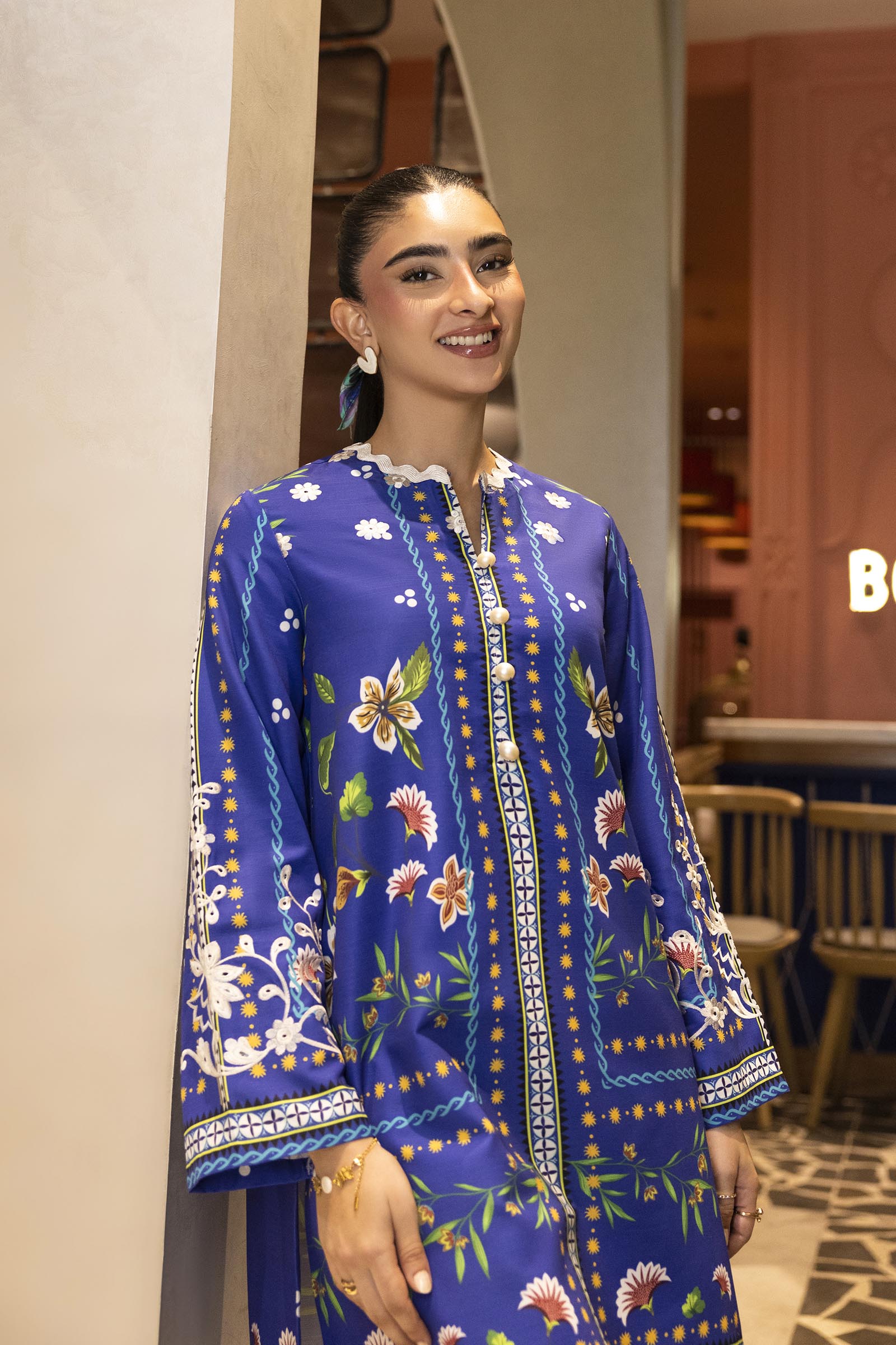 Stitched Embroidered Khaddar Shirt