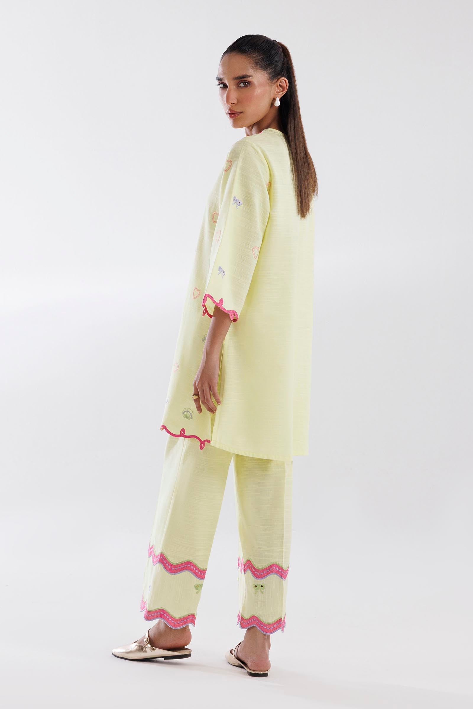 Stitched Khaddar Shirt + Culotte