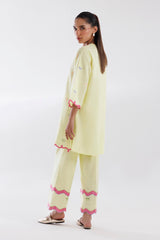 Stitched Khaddar Shirt + Culotte