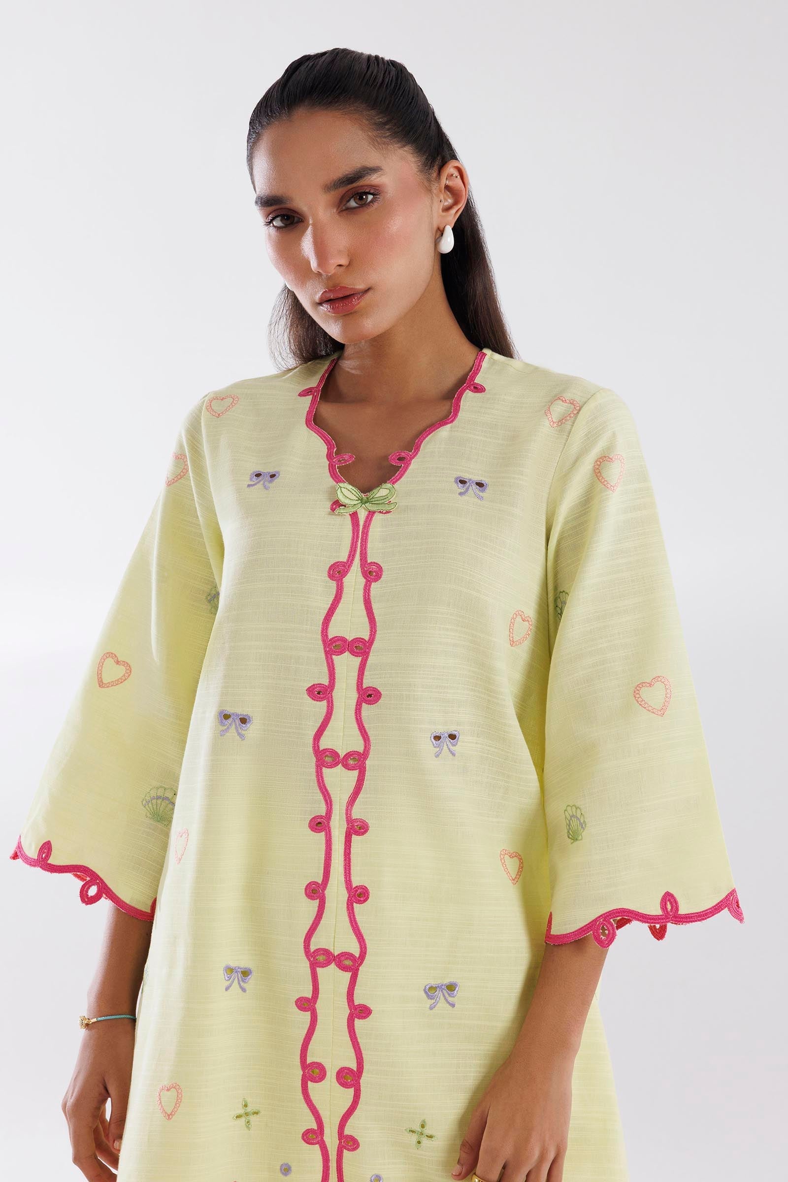 Stitched Khaddar Shirt + Culotte