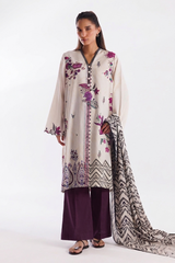Stitched Mahay Printed Linen Suit