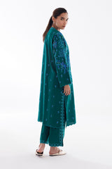 Stitched Embroidered Khaddar Shirt + Culotte