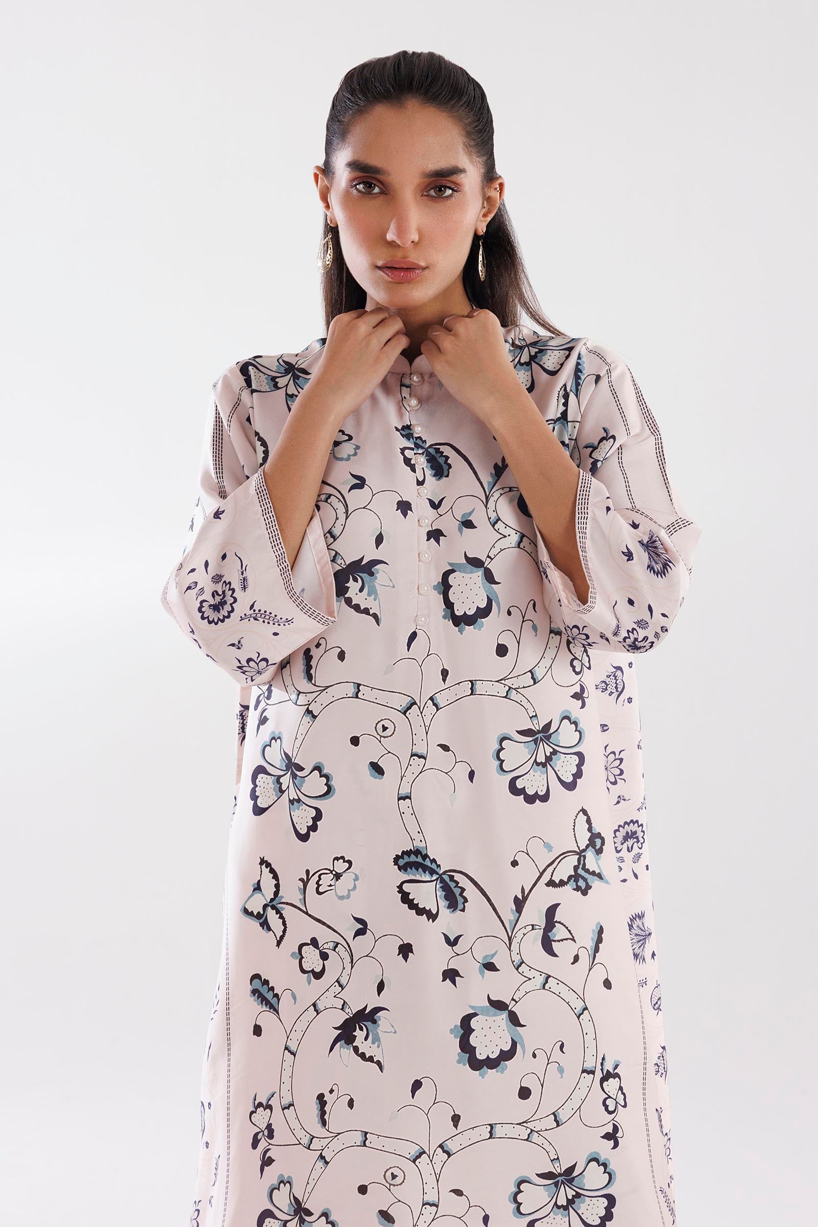 Stitched Satin Shirt + Culotte