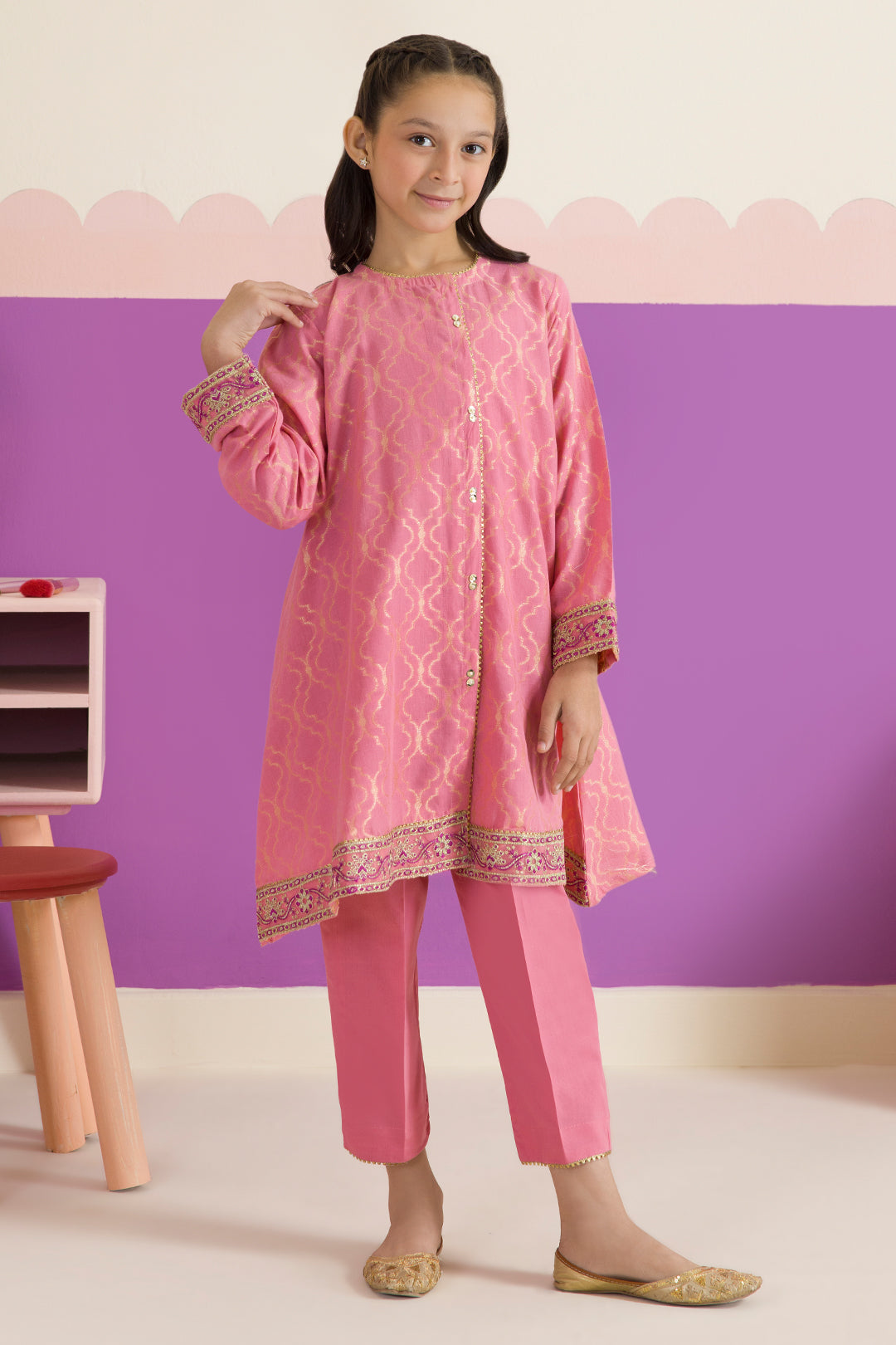 Embroidered Kurta Trouser - 2205