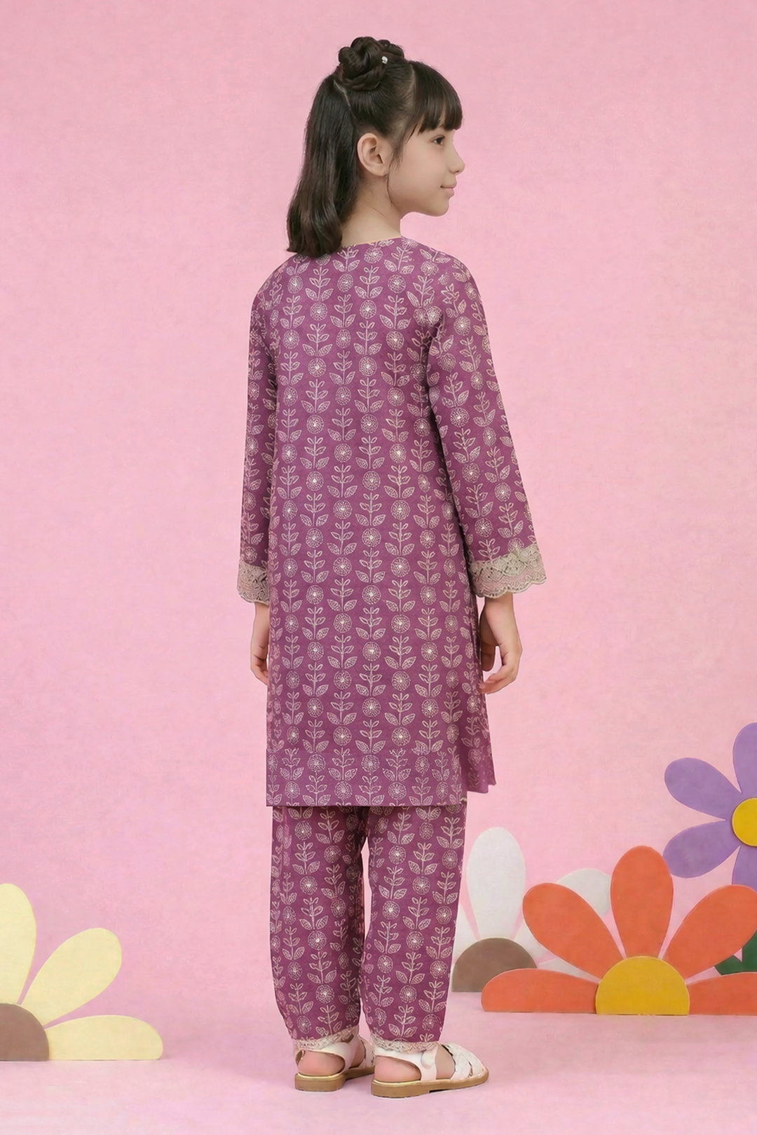 Embroidered Kurta Trouser - 2419