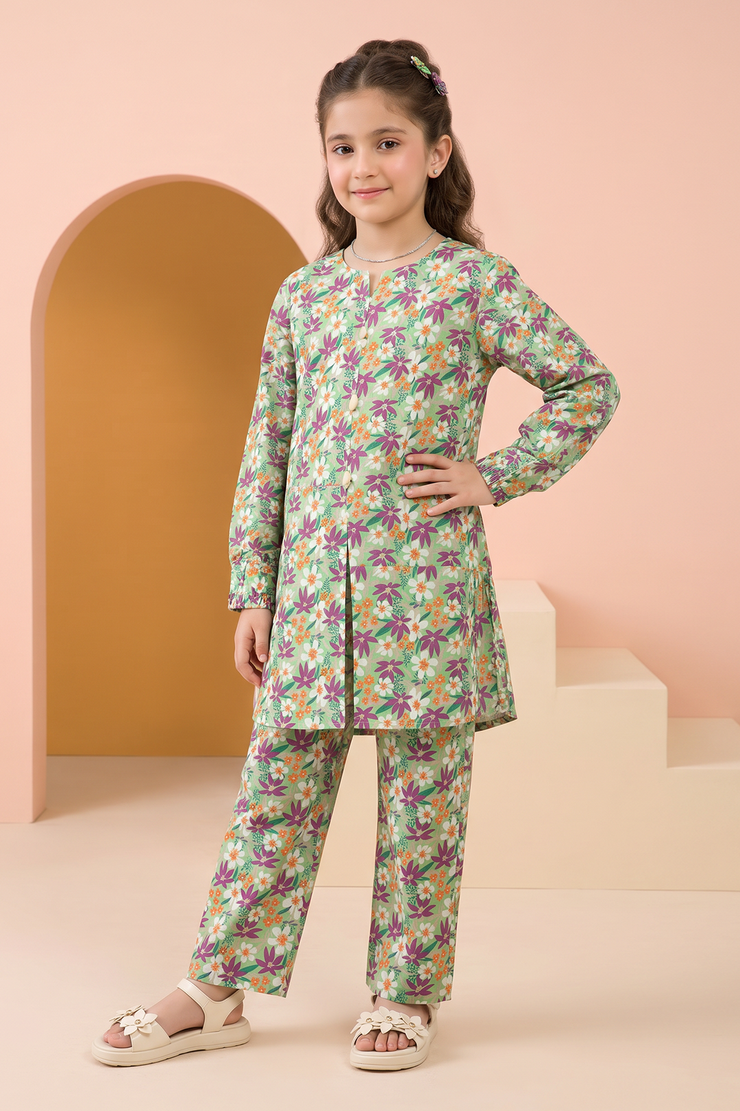 Embroidered Kurta Trouser - 2469